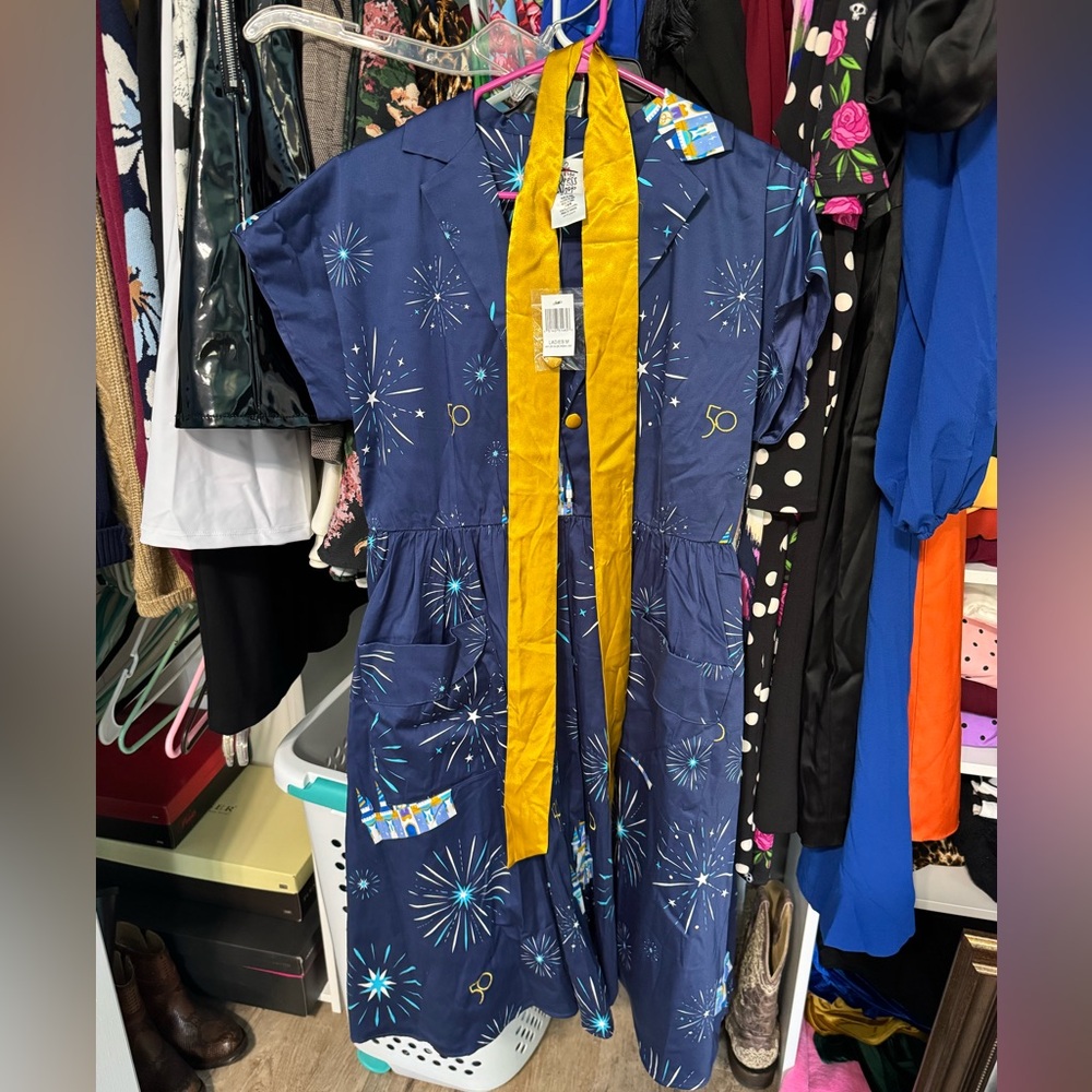 Disney dress shop 50th anniversary WDW shirt dress. NWT medium
